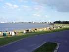 Grimmershörner Bucht mit Blick auf Cuxhaven. 